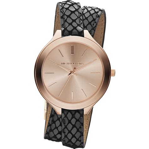 michael kors slim runway white leather watch|Michael Kors black runway watch.